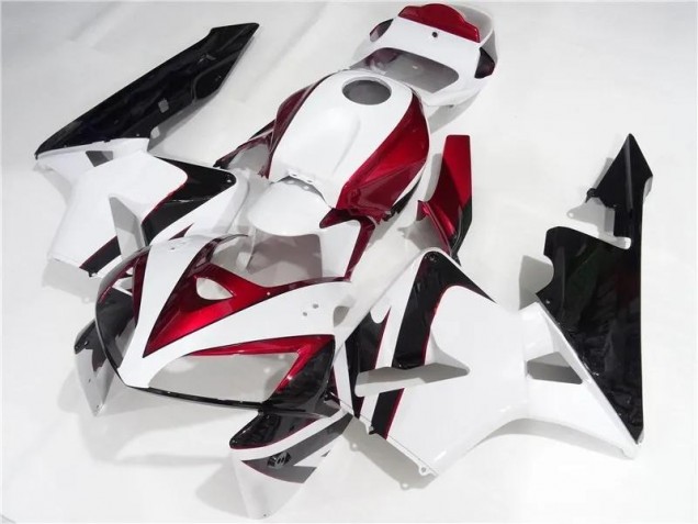 05-06 Rot Weiß Schwarz Honda CBR600RR Motorrad Verkleidung 05-06 Rot Weiß Schwarz Honda CBR600RR Motorrad Verkleidung