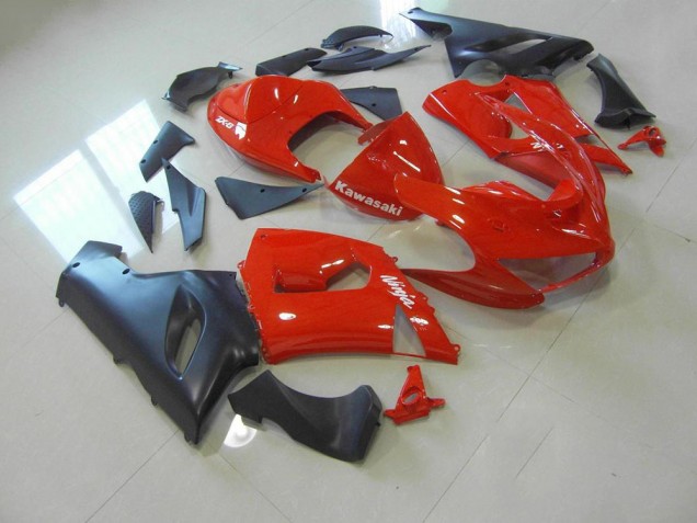 05-06 Rot und Matt Schwarz Kawasaki ZX6R Motorrad Verkleidung 05-06 Rot und Matt Schwarz Kawasaki ZX6R Motorrad Verkleidung