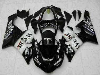 05-06 Schwarz Kawasaki ZX6R Motorrad Verkleidung Komplett Sets