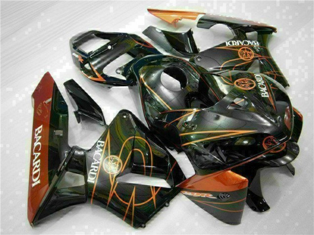 05-06 Schwarz Orange BACARDI Honda CBR600RR Motorrad Verkleidung 05-06 Schwarz Orange BACARDI Honda CBR600RR Motorrad Verkleidung