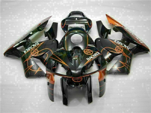 05-06 Schwarz Orange BACARDI Honda CBR600RR Motorrad Verkleidung 05-06 Schwarz Orange BACARDI Honda CBR600RR Motorrad Verkleidung