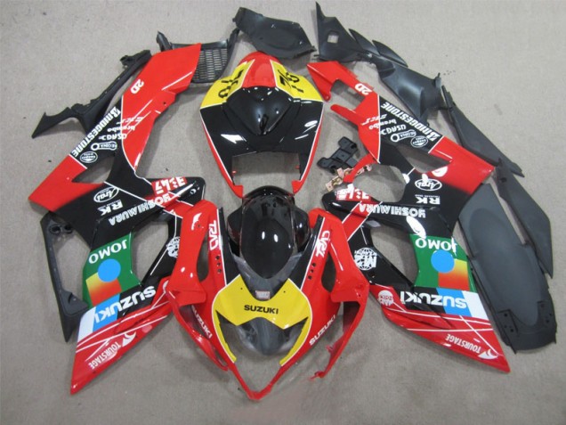 05-06 Schwarz Rot Gelb Suzuki GSXR 1000 Motorrad Verkleidung 05-06 Schwarz Rot Gelb Suzuki GSXR 1000 Motorrad Verkleidung