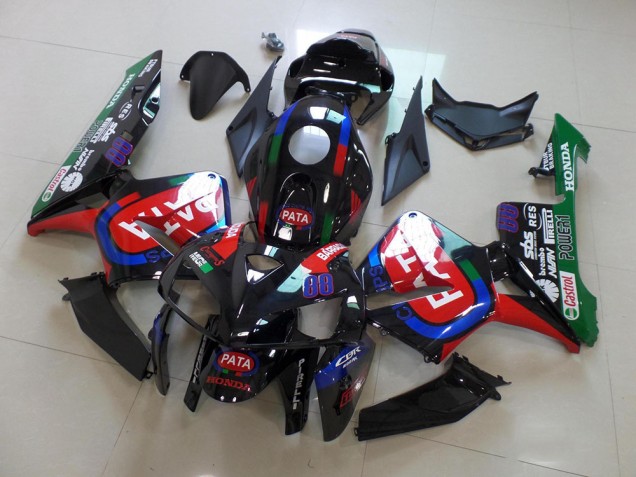 05-06 Schwarz Rot Pata Honda CBR600RR Motorrad Verkleidung 05-06 Schwarz Rot Pata Honda CBR600RR Motorrad Verkleidung