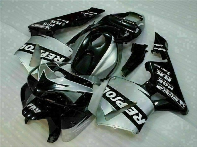 05-06 Schwarz Silber Repsol Honda CBR600RR Motorrad Verkleidung 05-06 Schwarz Silber Repsol Honda CBR600RR Motorrad Verkleidung
