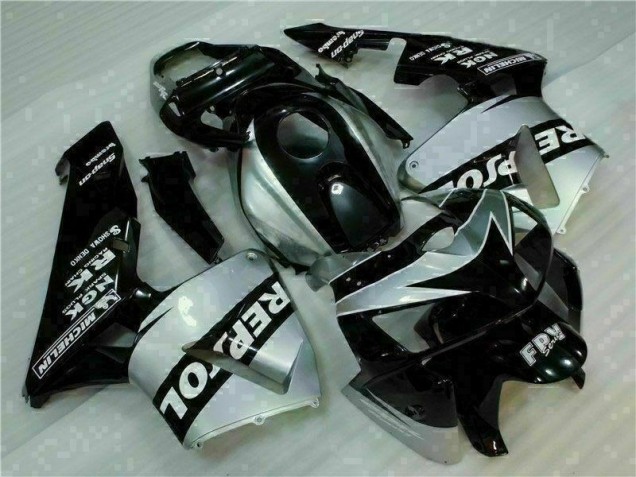 05-06 Schwarz Silber Repsol Honda CBR600RR Motorrad Verkleidung 05-06 Schwarz Silber Repsol Honda CBR600RR Motorrad Verkleidung