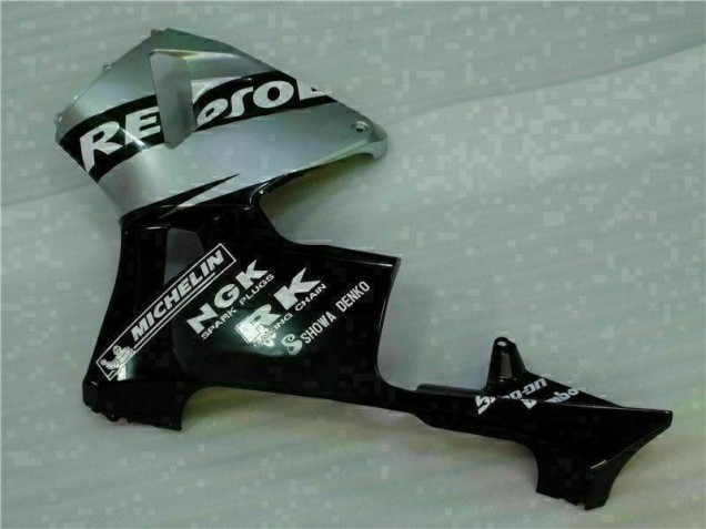 05-06 Schwarz Silber Repsol Honda CBR600RR Motorrad Verkleidung 05-06 Schwarz Silber Repsol Honda CBR600RR Motorrad Verkleidung