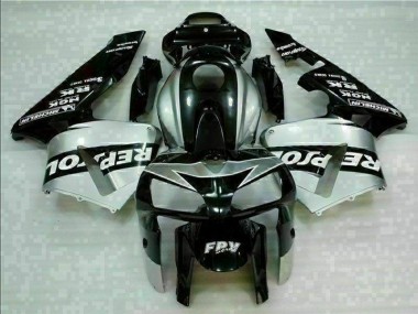 05-06 Schwarz Silber Repsol Honda CBR600RR Motorrad Verkleidung