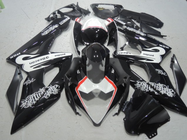 05-06 Schwarz Weiß Beacon Suzuki GSXR 1000 Motorrad Verkleidung 05-06 Schwarz Weiß Beacon Suzuki GSXR 1000 Motorrad Verkleidung