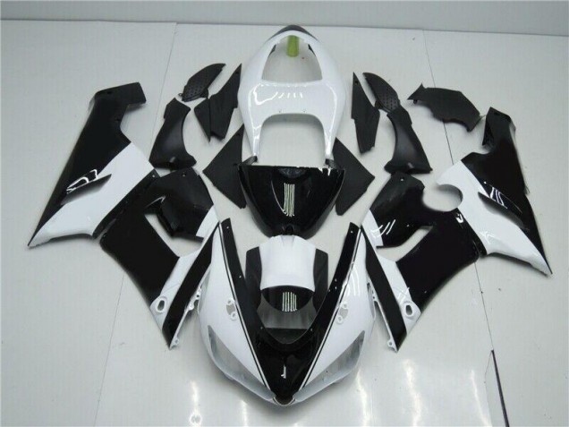 05-06 Schwarz Weiß Kawasaki ZX6R Motorrad Verkleidung 05-06 Schwarz Weiß Kawasaki ZX6R Motorrad Verkleidung