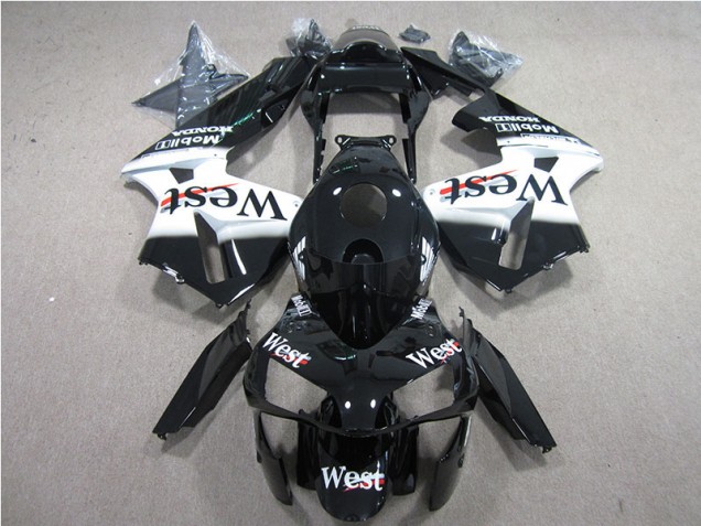 05-06 Schwarz weißes Westmuster Honda CBR600RR Motorrad Verkleidung 05-06 Schwarz weißes Westmuster Honda CBR600RR Motorrad Verkleidung