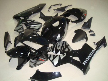 05-06 Schwarze weiße Flamme Honda CBR600RR Motorrad Verkleidung