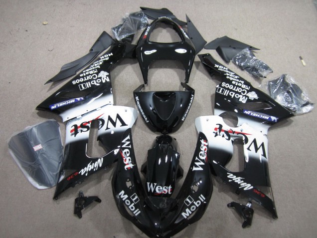 05-06 Schwarzer West Mobil Ninja 636 Kawasaki ZX6R Motorrad Verkleidung
