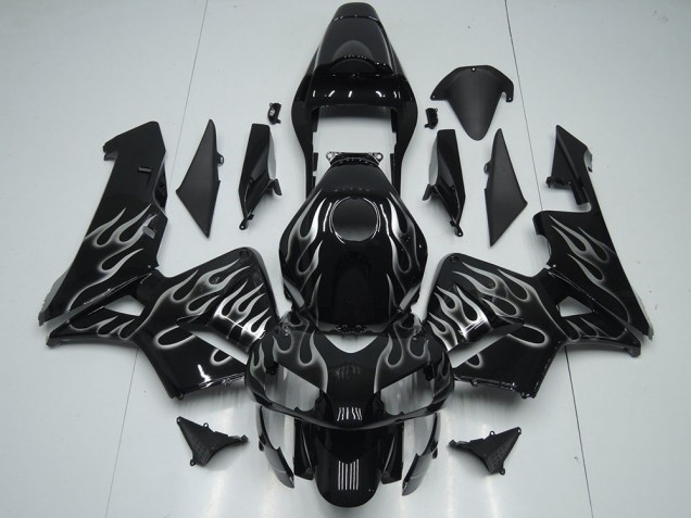 05-06 Silber Flamme Honda CBR600RR Motorrad Verkleidung 05-06 Silber Flamme Honda CBR600RR Motorrad Verkleidung