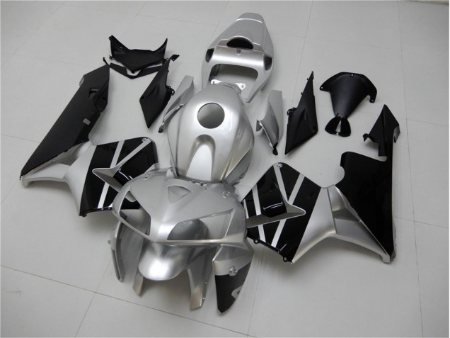 05-06 Silber Schwarz Honda CBR600RR Motorrad Verkleidung 05-06 Silber Schwarz Honda CBR600RR Motorrad Verkleidung