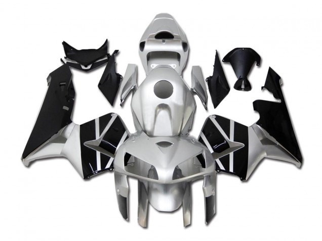 05-06 Silber Schwarz Honda CBR600RR Motorrad Verkleidung 05-06 Silber Schwarz Honda CBR600RR Motorrad Verkleidung