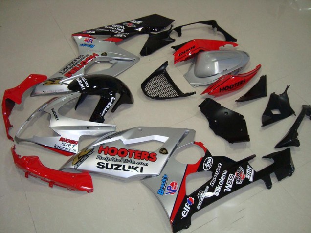 05-06 Silber Und Rot Suzuki GSXR 1000 Motorrad Verkleidung 05-06 Silber Und Rot Suzuki GSXR 1000 Motorrad Verkleidung