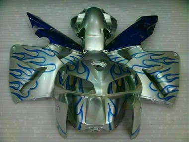 05-06 Weiß Blau Flamme Honda CBR600RR Motorrad Verkleidung