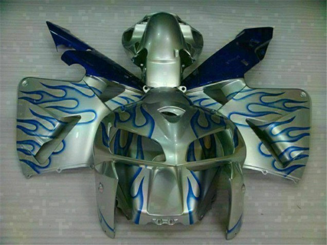 05-06 Weiß Blau Flamme Honda CBR600RR Motorrad Verkleidung 05-06 Weiß Blau Flamme Honda CBR600RR Motorrad Verkleidung