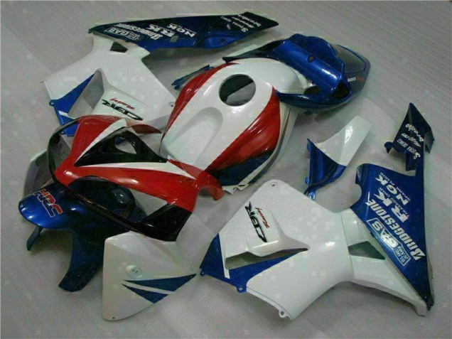 05-06 Weiß Blau Honda CBR600RR Motorrad Verkleidungen 05-06 Weiß Blau Honda CBR600RR Motorrad Verkleidungen