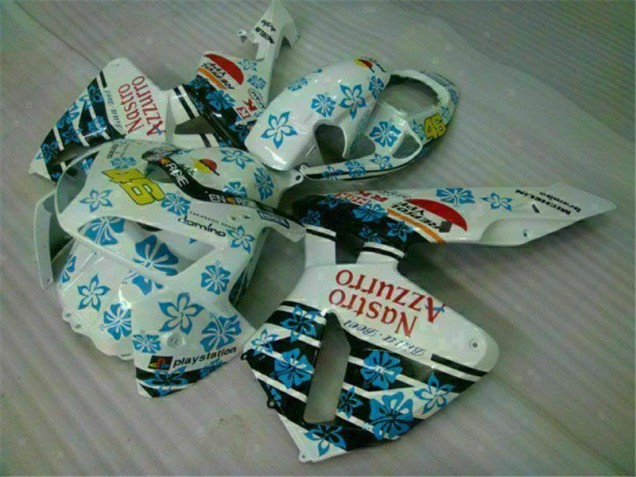 05-06 Weiß Blau Nastro Azzurro 46 Honda CBR600RR Motorrad Verkleidungen 05-06 Weiß Blau Nastro Azzurro 46 Honda CBR600RR Motorrad Verkleidungen