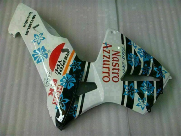 05-06 Weiß Blau Nastro Azzurro 46 Honda CBR600RR Motorrad Verkleidungen 05-06 Weiß Blau Nastro Azzurro 46 Honda CBR600RR Motorrad Verkleidungen