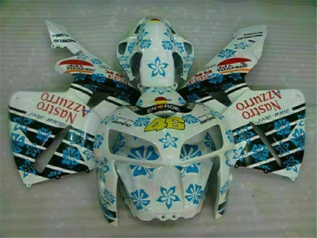 05-06 Weiß Blau Nastro Azzurro 46 Honda CBR600RR Motorrad Verkleidungen 05-06 Weiß Blau Nastro Azzurro 46 Honda CBR600RR Motorrad Verkleidungen