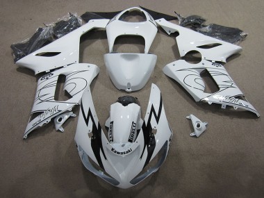 05-06 Weiß Ninja 636 Kawasaki ZX6R Motorrad Verkleidung