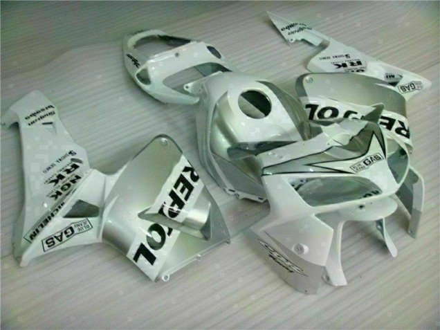 05-06 Weiß Repsol Honda CBR600RR Motorrad Verkleidungen 05-06 Weiß Repsol Honda CBR600RR Motorrad Verkleidungen