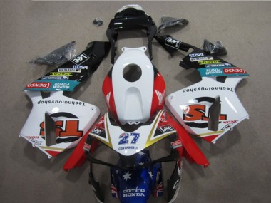 05-06 Weiß Rot Blau Lee 27 Honda CBR600RR Motorrad Verkleidung