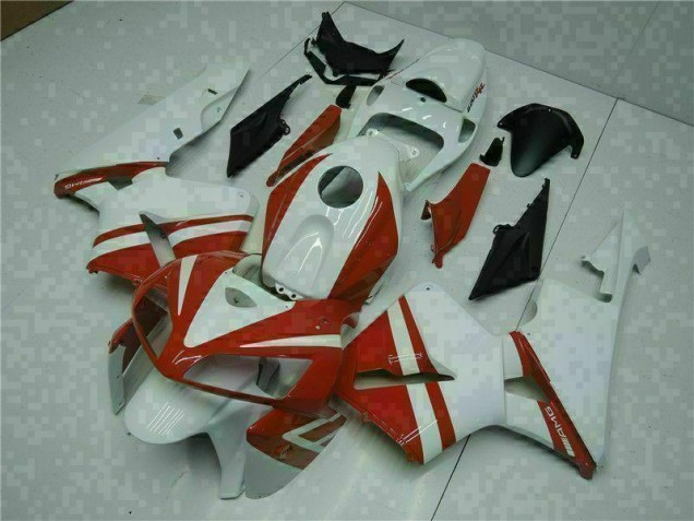 05-06 Weiß Rot Honda CBR600RR Motorrad Verkleidungen 05-06 Weiß Rot Honda CBR600RR Motorrad Verkleidungen