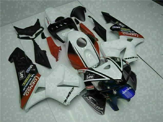 05-06 Weiß Rot Schwarz Lee Honda CBR600RR Motorrad Verkleidung 05-06 Weiß Rot Schwarz Lee Honda CBR600RR Motorrad Verkleidung