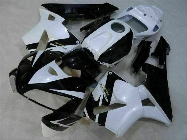 05-06 Weiß Schwarz Honda CBR600RR Motorrad Vollverkleidung 05-06 Weiß Schwarz Honda CBR600RR Motorrad Vollverkleidung