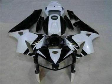 05-06 Weiß Schwarz Honda CBR600RR Motorrad Vollverkleidung