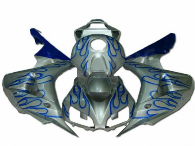 06-07 Blau Flamme Silber Honda CBR1000RR Motorrad Verkleidung 06-07 Blau Flamme Silber Honda CBR1000RR Motorrad Verkleidung