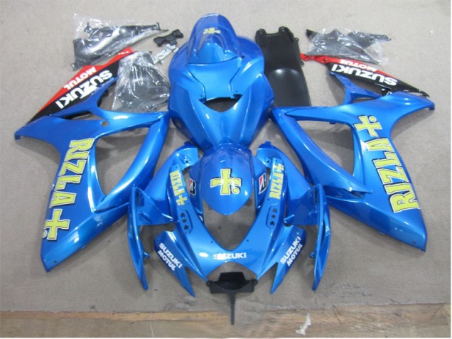 06-07 Blau Gelb Rizla Suzuki GSXR 600 Motorrad Verkleidung 06-07 Blau Gelb Rizla Suzuki GSXR 600 Motorrad Verkleidung
