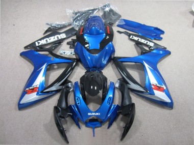 06-07 Blau Schwarz Weiß Suzuki GSXR 600 Motorrad Verkleidung
