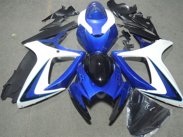 06-07 Blau Weiß Schwarz Suzuki GSXR 600 Motorrad Verkleidung