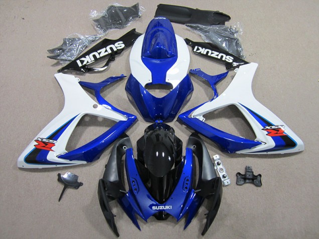 06-07 Blau Weiß Suzuki GSXR 600 Motorrad Verkleidungen