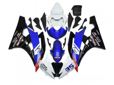 06-07 Blau Weiß Yamaha YZF R6 Motorrad Verkleidungen