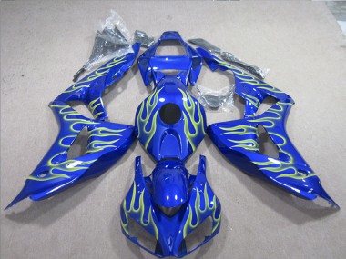 06-07 Blaugrüne Flamme Honda CBR1000RR Motorrad Verkleidung