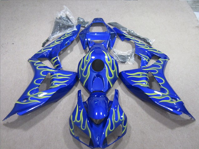 06-07 Blaugrüne Flamme Honda CBR1000RR Motorrad Verkleidung 06-07 Blaugrüne Flamme Honda CBR1000RR Motorrad Verkleidung