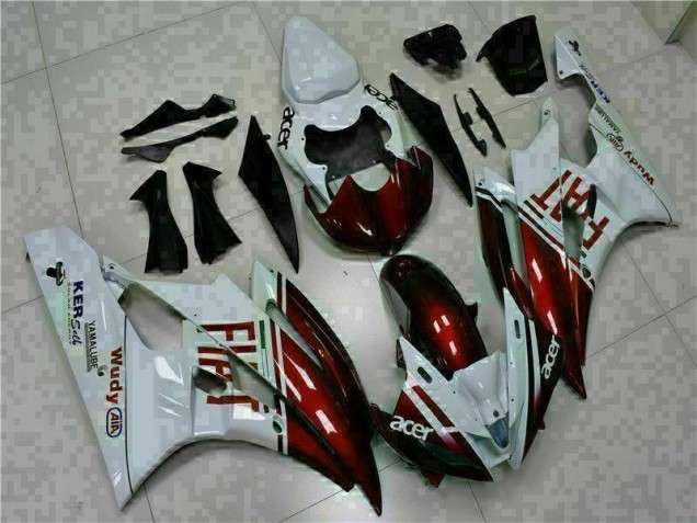 06-07 Braun Weiß Yamaha YZF R6 Motorrad Verkleidung