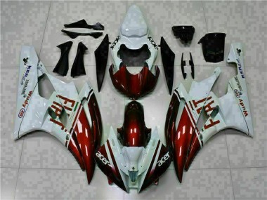 06-07 Braun Weiß Yamaha YZF R6 Motorrad Verkleidung
