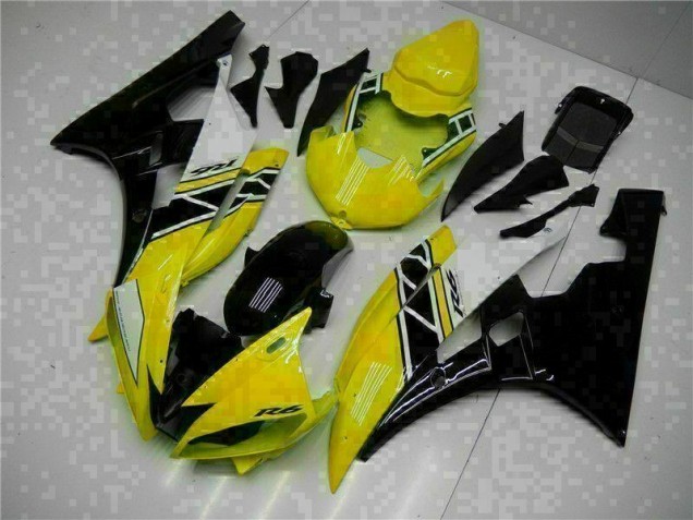 06-07 Gelb Schwarz Yamaha YZF R6 Motorrad Vollverkleidung 06-07 Gelb Schwarz Yamaha YZF R6 Motorrad Vollverkleidung
