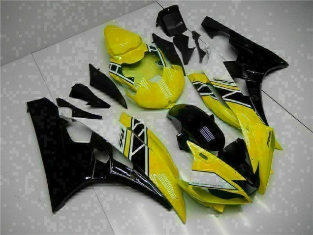 06-07 Gelb Schwarz Yamaha YZF R6 Motorrad Vollverkleidung 06-07 Gelb Schwarz Yamaha YZF R6 Motorrad Vollverkleidung