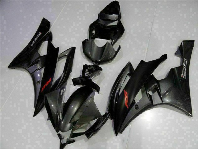 06-07 Grau Schwarz Yamaha YZF R6 Motorrad Verkleidung 06-07 Grau Schwarz Yamaha YZF R6 Motorrad Verkleidung