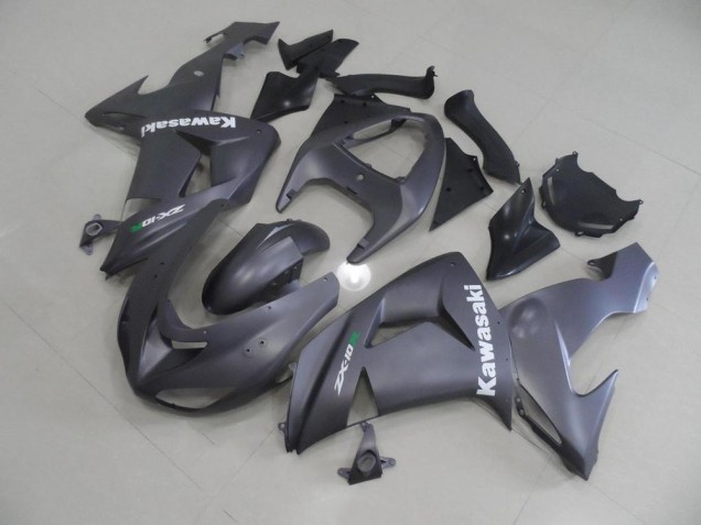 06-07 Grau mit weißen Aufklebern Kawasaki ZX10R Motorrad Verkleidung 06-07 Grau mit weißen Aufklebern Kawasaki ZX10R Motorrad Verkleidung