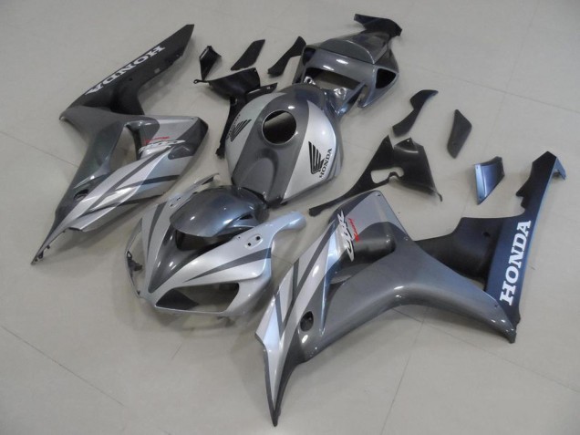 06-07 Graues Silber und Matt schwarz Honda CBR1000RR Motorrad Verkleidung 06-07 Graues Silber und Matt schwarz Honda CBR1000RR Motorrad Verkleidung