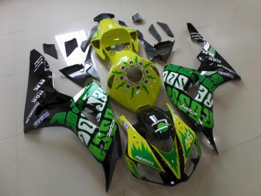 06-07 Grün Gelb Rossi Honda CBR1000RR Motorrad Verkleidung