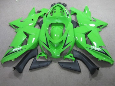 06-07 Grüner weißer Ninja Kawasaki ZX10R Motorrad Verkleidung
